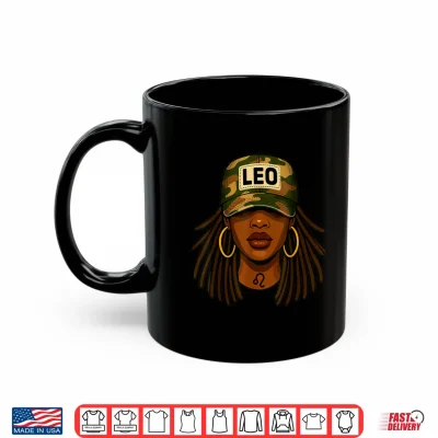 Leo Queen Camouflage Black Culture Cap Zodiac Birthday Shirt 3 Mug Leo Queen Camouflage Black Culture Cap Zodiac Birthday Shirt