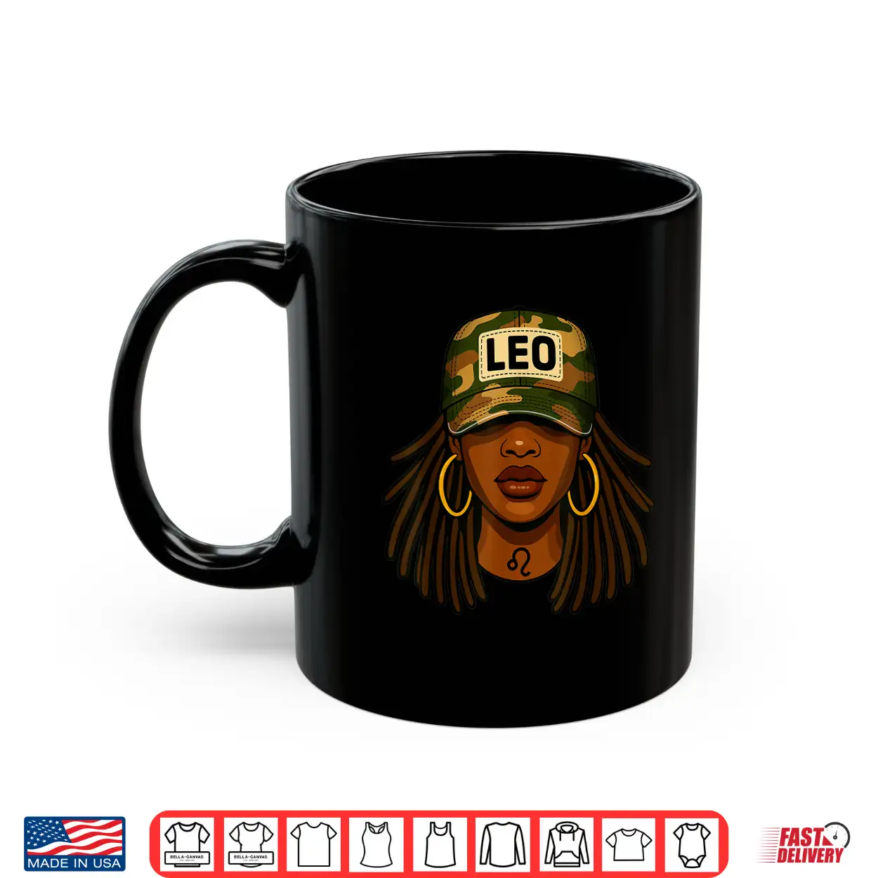 Leo Queen Camouflage Black Culture Cap Zodiac Birthday Shirt Leo Queen Camouflage Black Culture Cap Zodiac Birthday Shirt