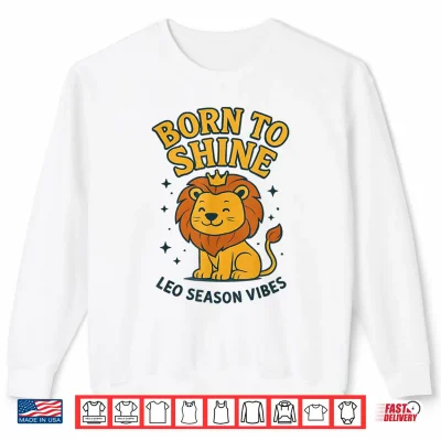 Sweatshirt Leo Sign Of Zodiac Cute For Kids Shirt