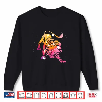 Sweatshirt Leo Zodiac Birthday Star Formation Leo Horoscope Sign Shirt