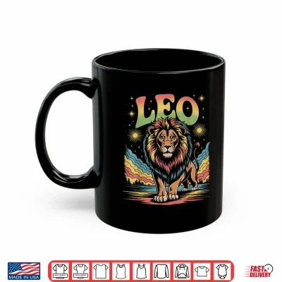 Mug Retro Leo Zodiac Sign Shirt