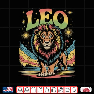 Design Retro Leo Zodiac Sign Shirt