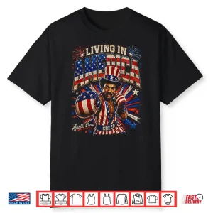 Living In America Rocky Apollo Creed 4Th Of July Shirt