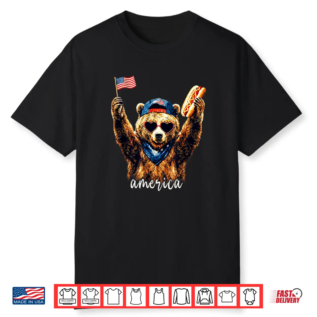 America Meme Bear Hotdog 250 Years 1776 2026 4Th Of July Shirt America Meme Bear Hotdog 250 Years 1776 2026 4Th Of July Shirt