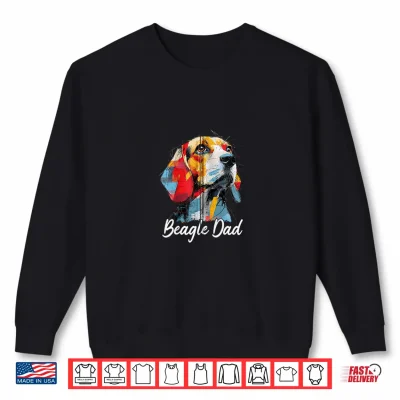 Sweatshirt Beagle Dad Dog Lovers Men Women Vintage Fathers Day Shirt