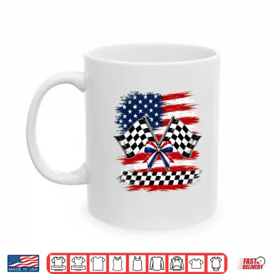 4Th Of July Usa Patriotic Racing Flags Checkered Race Day Shirt 3 Mug 4th of July USA Patriotic Racing Flags Checkered Race Day Shirt