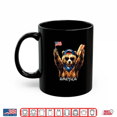 America Meme Bear Hotdog 250 Years 1776 2026 4Th Of July Shirt 3 Mug America Meme Bear Hotdog 250 Years 1776 2026 4th of July Shirt