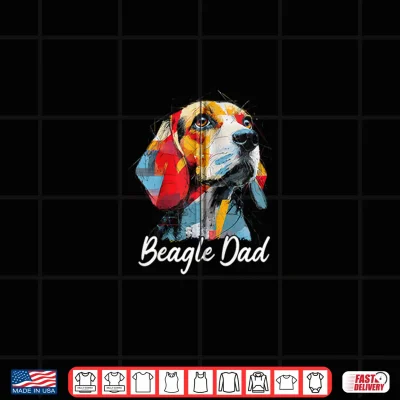 Design Beagle Dad Dog Lovers Men Women Vintage Fathers Day Shirt