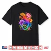 Cute Colorful Crested Gecko Flowers Rainbow Women Girls Kids Shirt