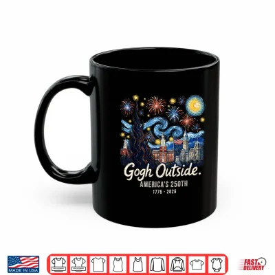 Mug Gogh Outside Americas 250th 1776 2026 Starry Night USA Shirt