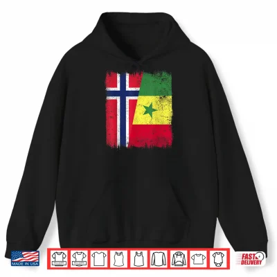 Norway Senegal Flag Norwegian Senegalese Roots Shirt 1 Hoodie Norway Senegal Flag Norwegian Senegalese Roots Shirt
