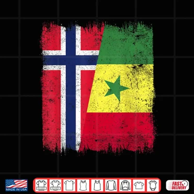 Norway Senegal Flag Norwegian Senegalese Roots Shirt 4 Design Norway Senegal Flag Norwegian Senegalese Roots Shirt
