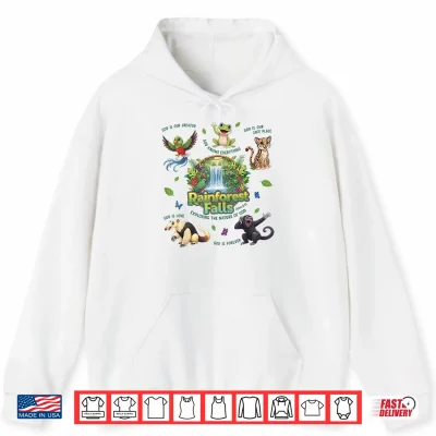 Hoodie Rainforest Falls Exploring The Nature of God Tropical Jungle Shirt