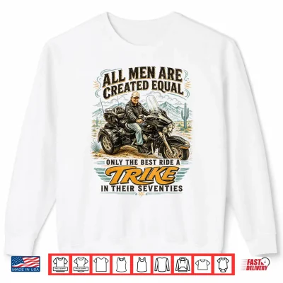 Sweatshirt Trike Rider in His Seventies Shirt
