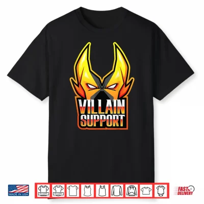 Villain Support Front Back Logo Tee Shirt