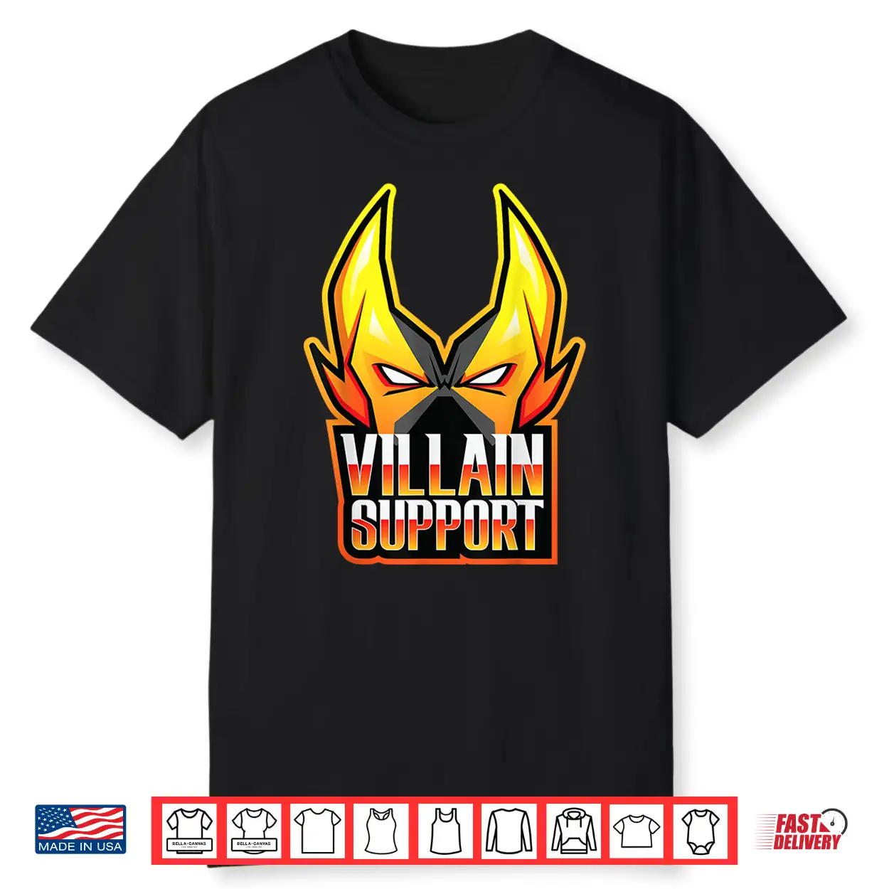 Villain Support Front Back Logo Tee Shirt Villain Support Front Back Logo Tee Shirt