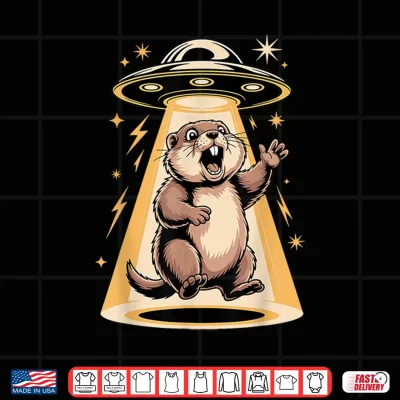 Design Screaming Marmot UFO Alien Groundhog Meme Shirt