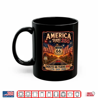 Vintage Usa 250 Us Highway 66 Road Anniversary For Women Shirt 3 Mug Vintage USA 250 US Highway 66 Road Anniversary for Women Shirt