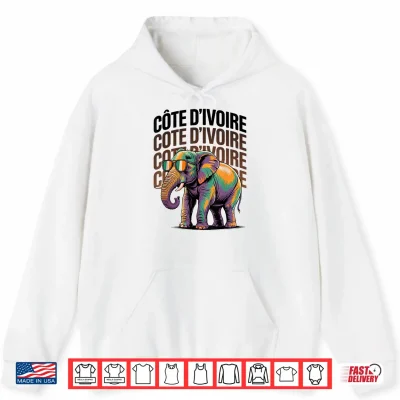 Hoodie Cute COTE DIvoire Trip Elephant Ivory Coast Boys Vacay Shirt