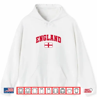 Hoodie England Flag England Pride Design Shirt