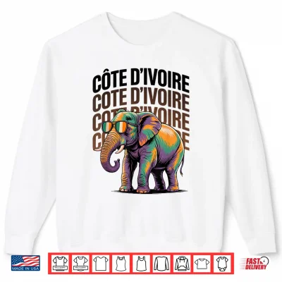 Sweatshirt Cute COTE DIvoire Trip Elephant Ivory Coast Boys Vacay Shirt