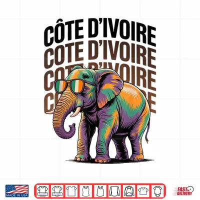 Design Cute COTE DIvoire Trip Elephant Ivory Coast Boys Vacay Shirt