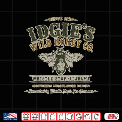 Design Idgies Wild Honey Co Whistle Stop Alabama Bee Charmer Retro Shirt