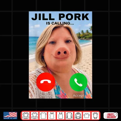 Design Jill Pork John Pork Funny Calling Phone Shirt Brainrot Shirt