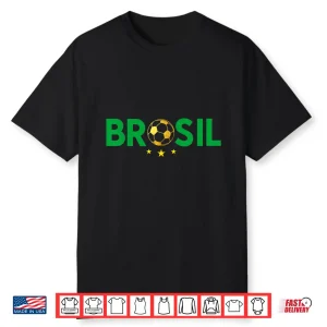 Vintage Brasil Brazil Flag Brazilian Pride Men Women Kids Shirt