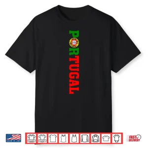 Vintage Portugal Flag Portuguese Roots Pride Men Women Kids Shirt