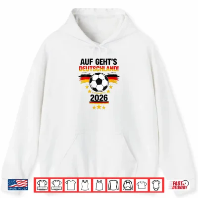 Hoodie Auf gehts Deutschland 2026 Fussball Deutschland Fan Shirt