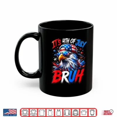 Mug Bruh 4th of July Boys Kids Fourth of July Bald Eagle Shirt