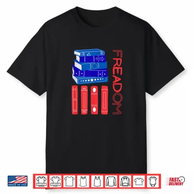 Freadom Freedom 250Th Usa United States Library Book Shirt