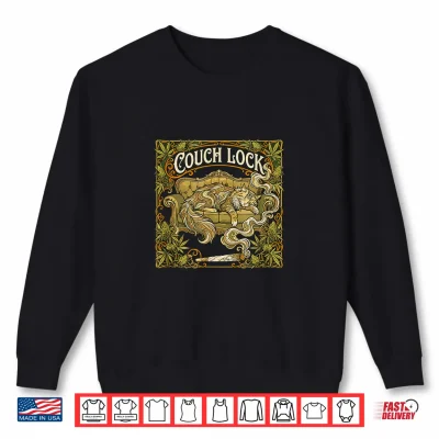 Couch Lock Cat Art Nouveau Stoner Aesthetic Tee Shirt 2 Sweatshirt Couch Lock Cat Art Nouveau Stoner Aesthetic Tee Shirt