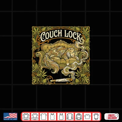 Couch Lock Cat Art Nouveau Stoner Aesthetic Tee Shirt 4 Design Couch Lock Cat Art Nouveau Stoner Aesthetic Tee Shirt