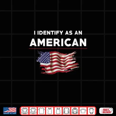 Design I Identify As an American USA Flag 4th of July America Shirt
