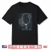 Pickleball Blueprint Patent Style Paddle Technical Graphic Shirt