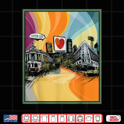 Design The Heart Sign Boston 2026 Shirt