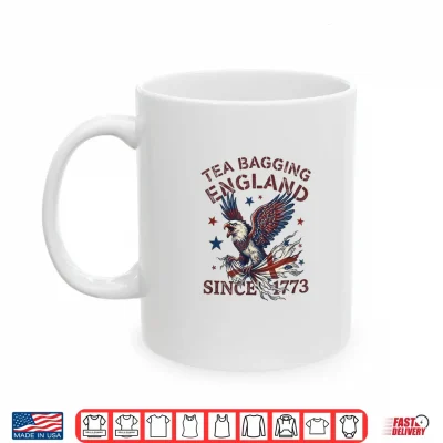 Mug USA Tea Bag America vs England Anniversary Funny July 4th Shirt