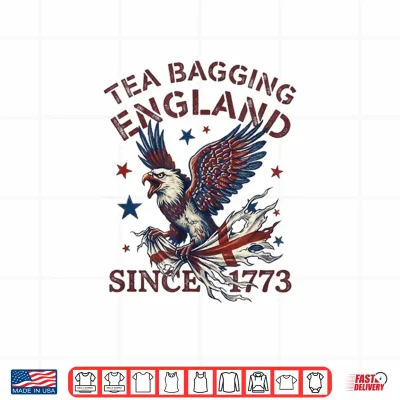 Design USA Tea Bag America vs England Anniversary Funny July 4th Shirt