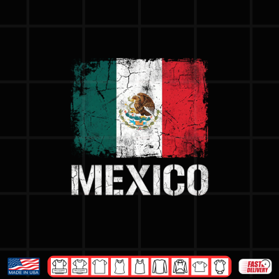 Design Mexican Flag Vintage Eagle Emblem Distressed Mexico Performance Shirt