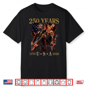 Presidents Abe Lincoln And George Washington Playing Guitar Shirt