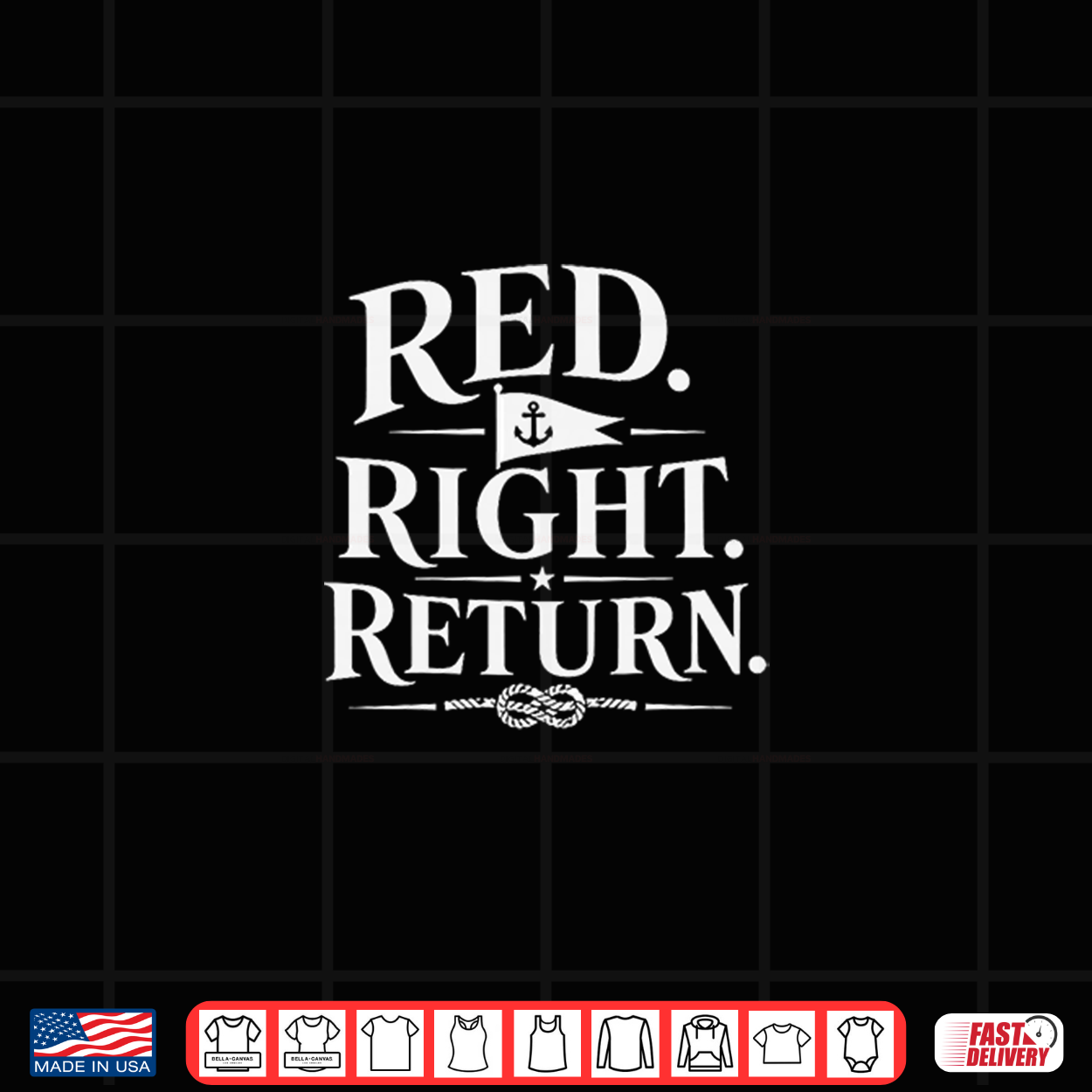 Red. Right. Return. Premium Tri Blend Shirt Red. Right. Return. Premium Tri Blend Shirt