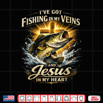 Fishing In My Veins Jesus In My Heart Shirt Shirt 4 Design Fishing in My Veins Jesus in My Heart Shirt Shirt