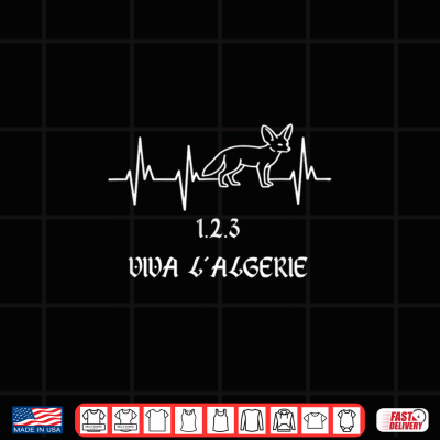 Design Algeria Soccer Heartbeat Football Pulse Graphic Fennec Pride Shirt