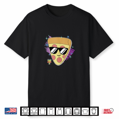 Disney Pixar Toy Story 5 Pizza With Sunglasses Brush Stroke Shirt