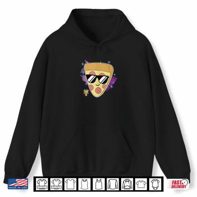 Hoodie Disney Pixar Toy Story 5 Pizza with Sunglasses Brush Stroke Shirt