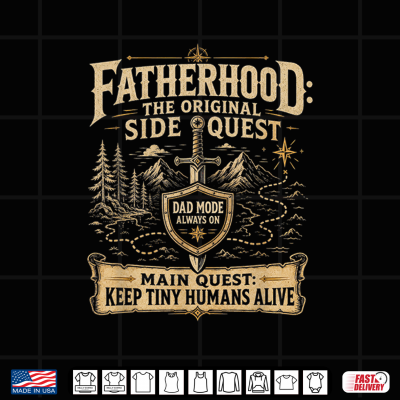 Father Fatherhood The Original Side Quest Dad Mode Shirt 4 Design Father Fatherhood The Original Side Quest Dad Mode Shirt