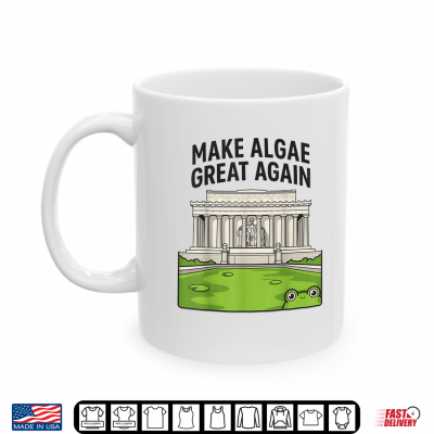 Mug Funny Make Algae Great Again Lincoln Reflecting Pool Frog Shirt