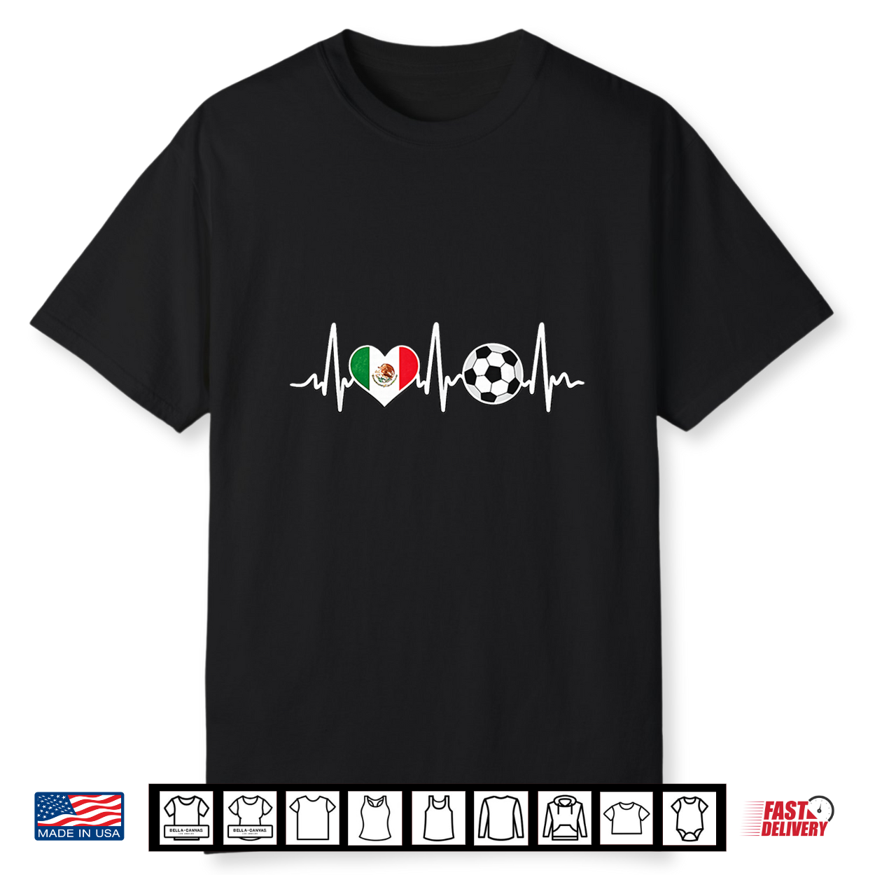 Mexico Soccer Heartbeat Flag Heart Design Shirt Mexico Soccer Heartbeat Flag Heart Design Shirt